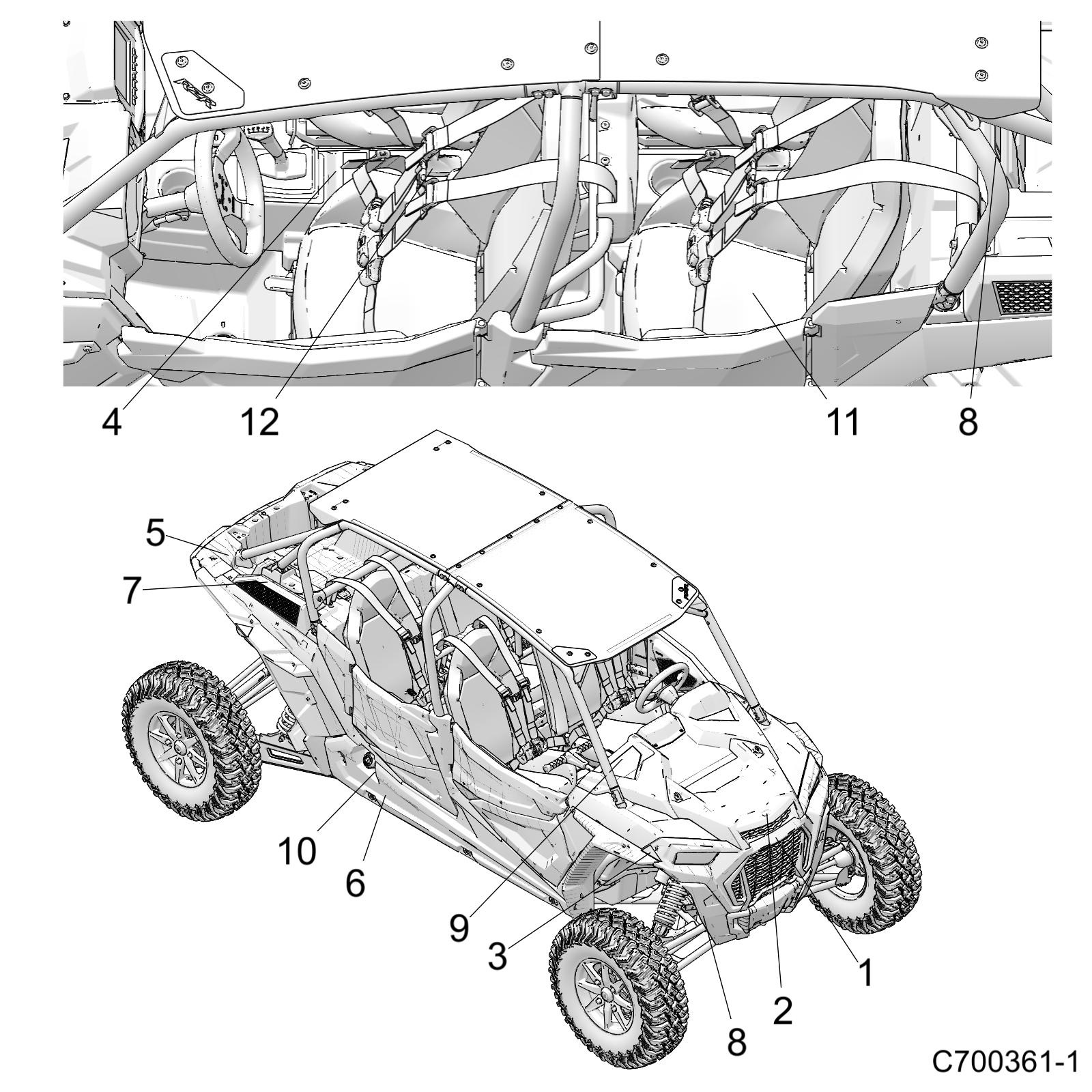 BODY, DECALS COMMON - Z19VPL92AK/BK/AR/BR/AM/BM (C700361-1)